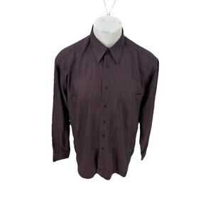 St. Croix Large Men Button Up Dress Shirt Long Sleeve Made In Italy Cotton X6